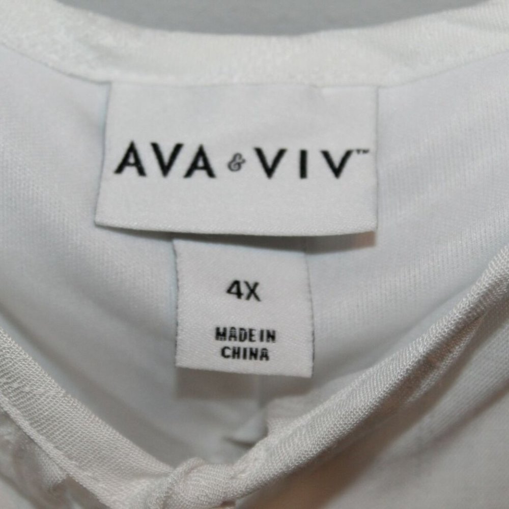 Ava & Viv Embroidered Festival Cold Shoulder Dress Peasant Boho Size 4X HW6997 - Picture 6 of 8